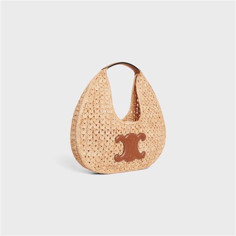 celine classic panier hobo bag in raffia|Celine.